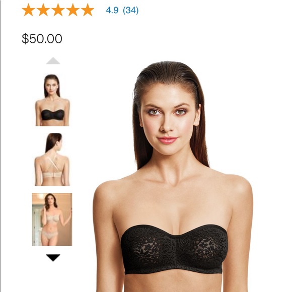 Wacoal Other - Wacoal Strapless Black Lace Bra